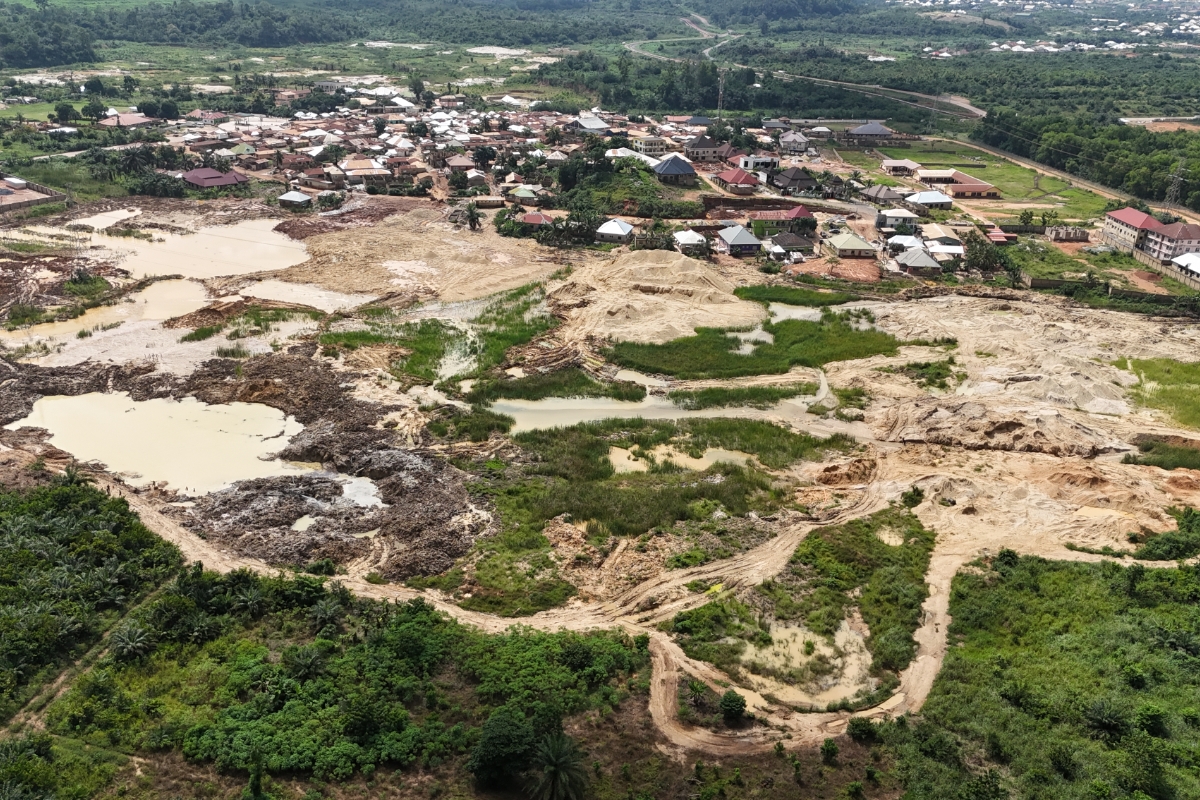 Pilot reclamation site in Obuasi